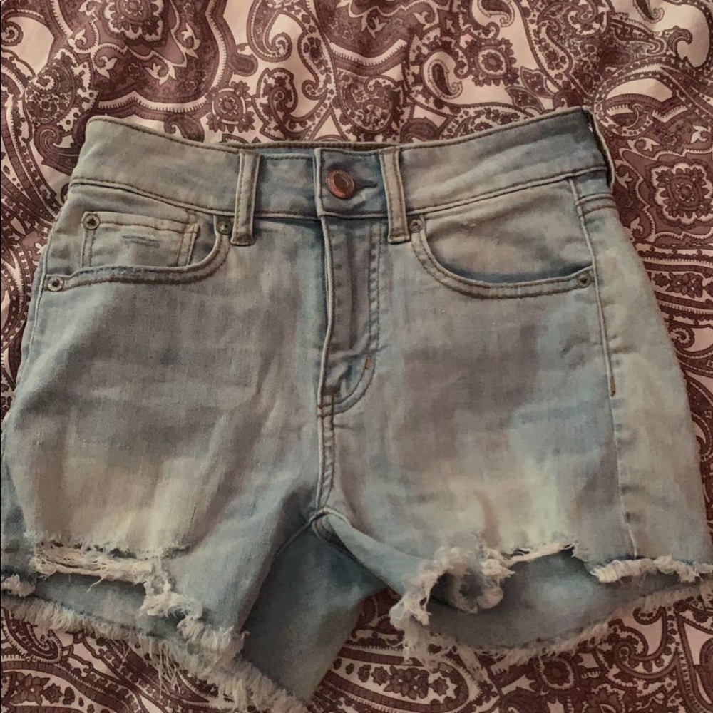 light blue american eagle shorts